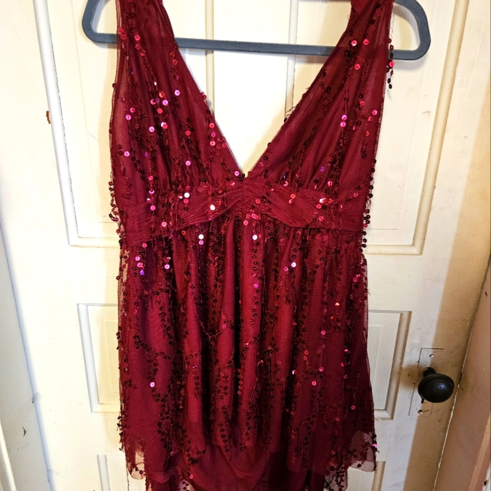 Southern Fried Chics Sequin red blouse